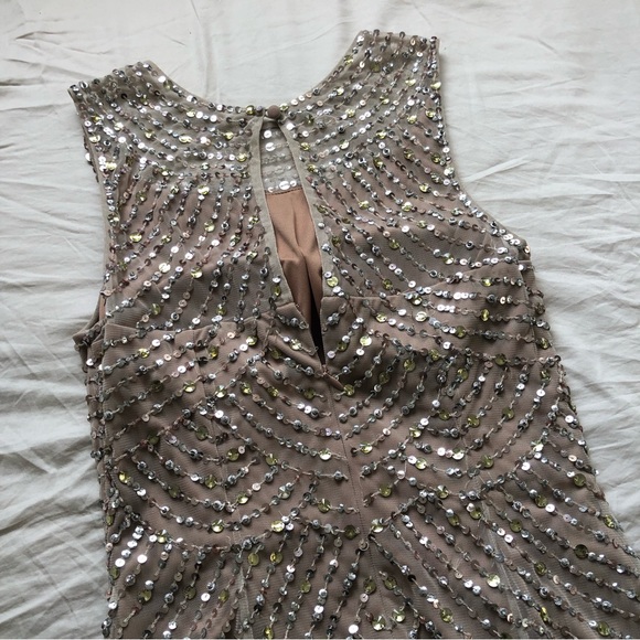 NWT Aidan Mattox Blush Pink Sequin Cocktail Dress - Picture 7 of 7